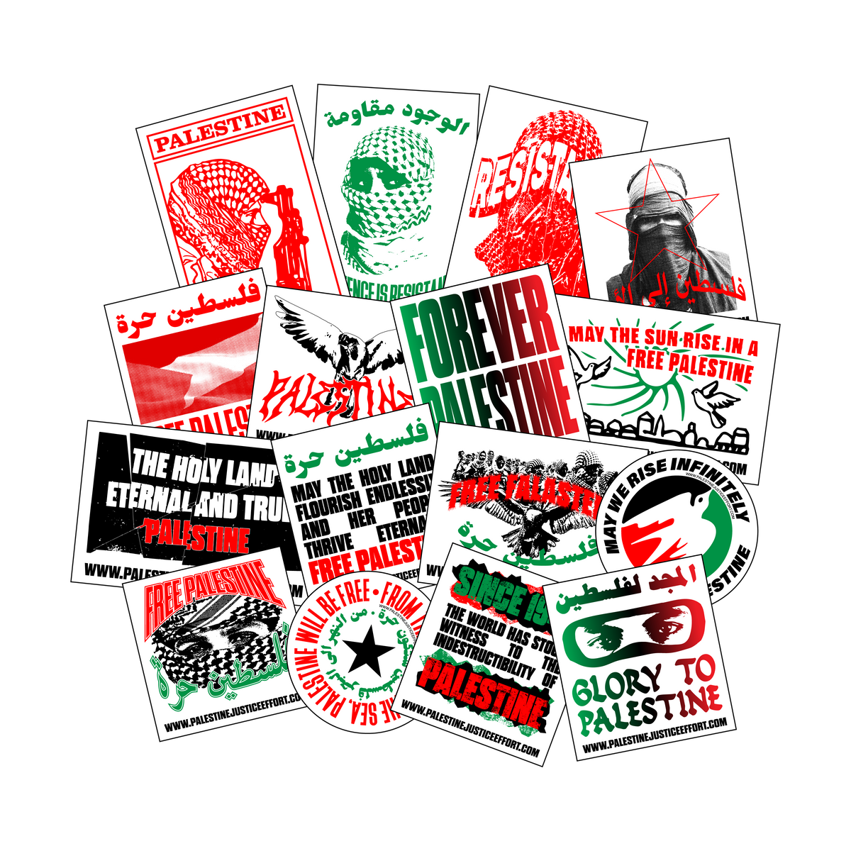PALESTINE STICKER PACK - PALESTINE STICKER PACK - 48 PIECES – Palestine ...