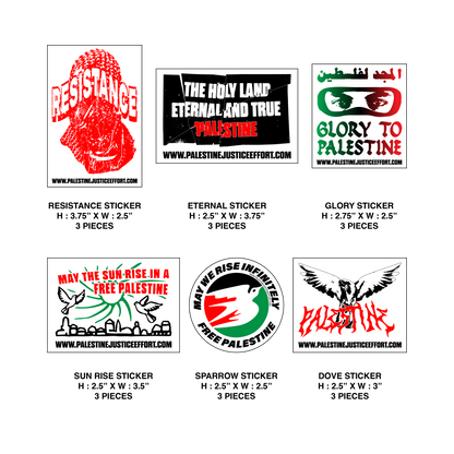 PALESTINE STICKER PACK - 48 PIECES