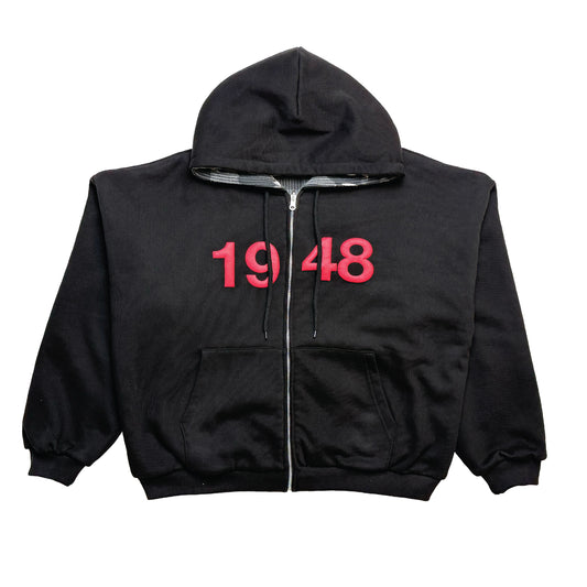 PJE X JERICHO "BLEED FALASTEEN" REVERSIBLE ZIP HOODED SWEATSHIRT