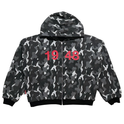 PJE X JERICHO "BLEED FALASTEEN" REVERSIBLE ZIP HOODED SWEATSHIRT