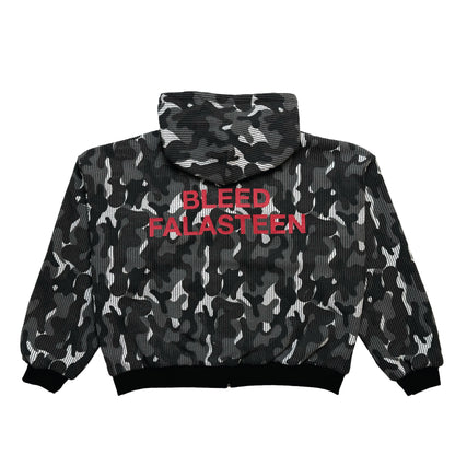 PJE X JERICHO "BLEED FALASTEEN" REVERSIBLE ZIP HOODED SWEATSHIRT